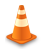 Orange and White Traffic Cone